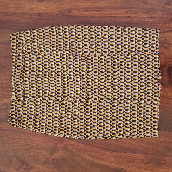 MOSSIMO Pencil Skirt Black Brown Gray Orange Pink Art Deco - Picture 3 of 12